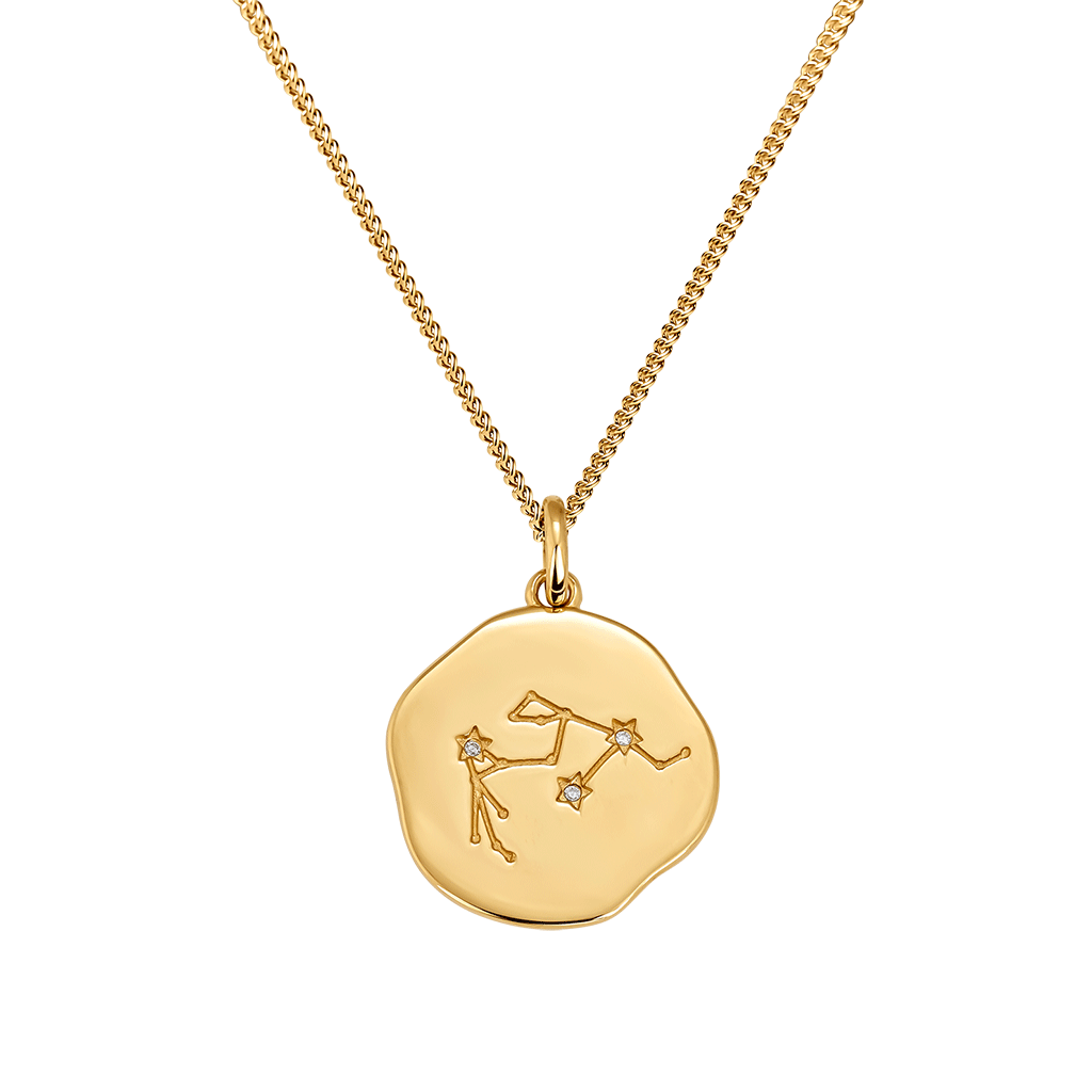 Médaille constellation du VERSEAU plaquée or