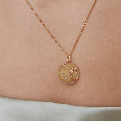 Médaille du Zodiaque VERSEAU plaqué or