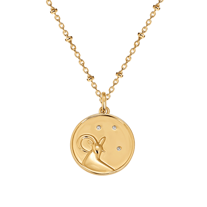 ARIES Zodiac Medal gold plating