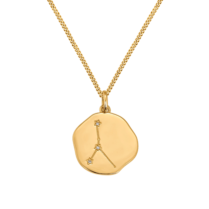 CANCER constellation medal gold plating