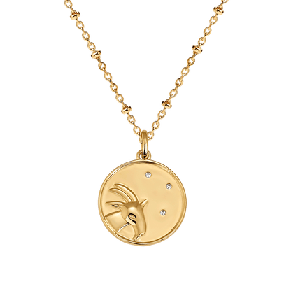 CAPRICORN Zodiac Medal gold plating