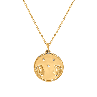 GEMINI Zodiac Medal gold plating