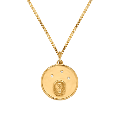 Gold plated LEO Zodiac Medal