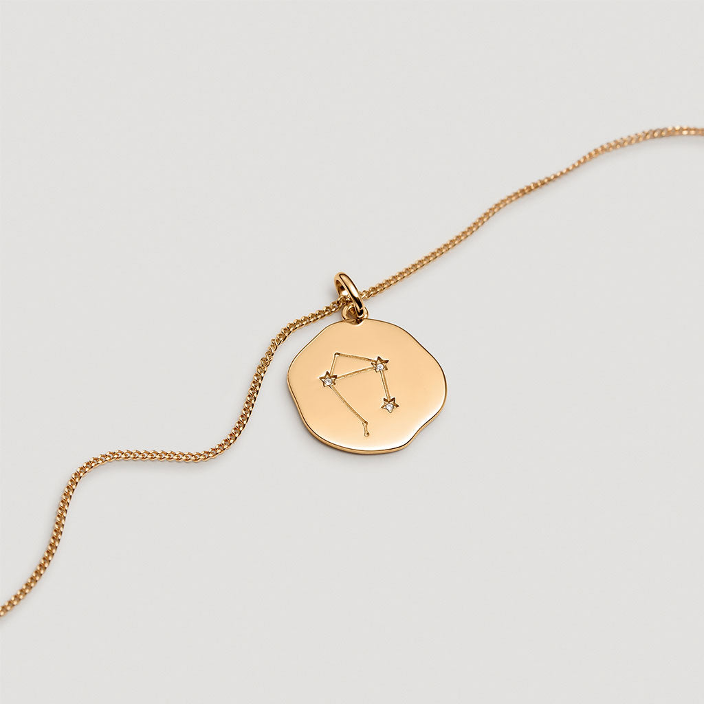 Médaille constellation BALANCE plaquée or