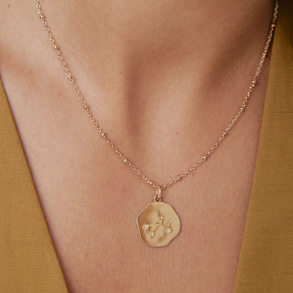 Gold plated SAGITTARIUS constellation medal