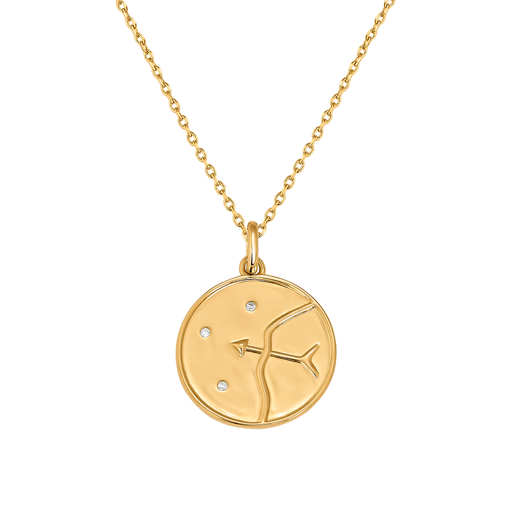 Médaille du Zodiaque SAGITTAIRE plaquée or