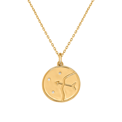 Médaille du Zodiaque SAGITTAIRE plaquée or