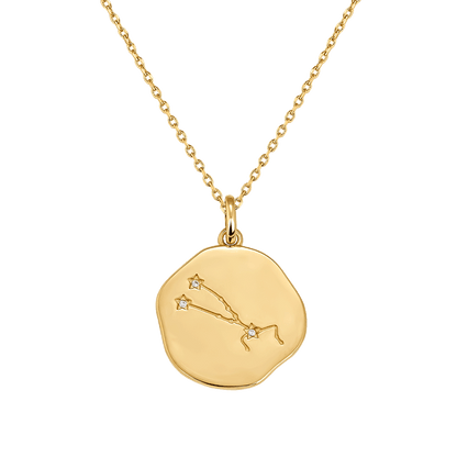 Médaille constellation du TAUREAU plaquée or