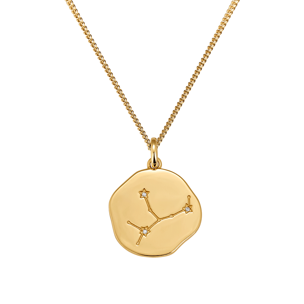 Médaille constellation de la VIERGE plaquée or