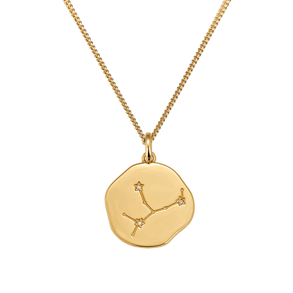 Médaille constellation de la VIERGE plaquée or