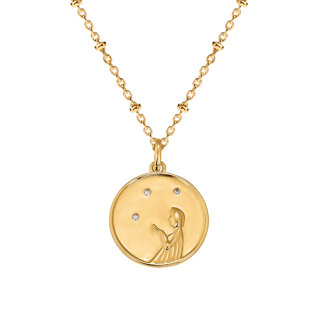 Médaille du Zodiaque VIERGE plaquée or