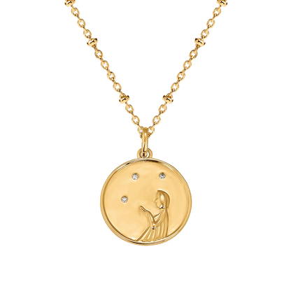 Médaille du Zodiaque VIERGE plaquée or