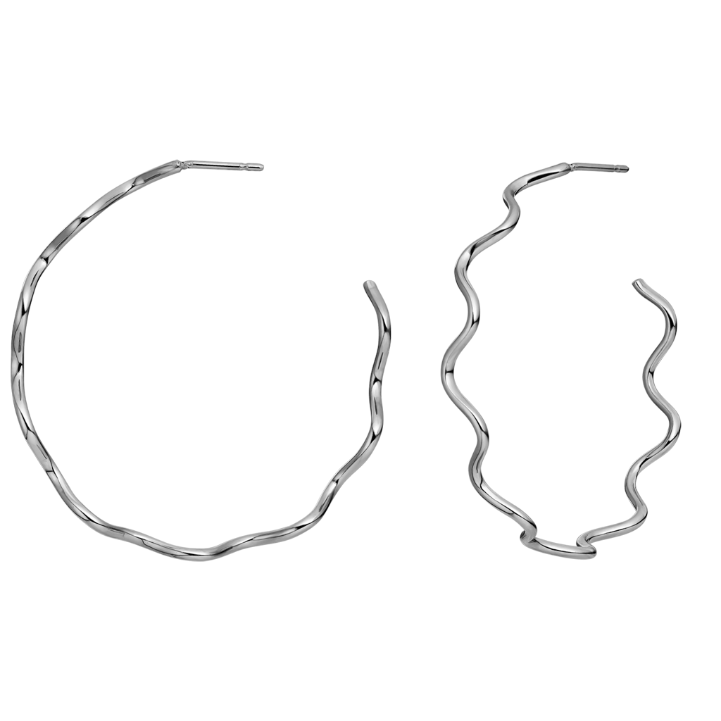 Silver WAVES earrings