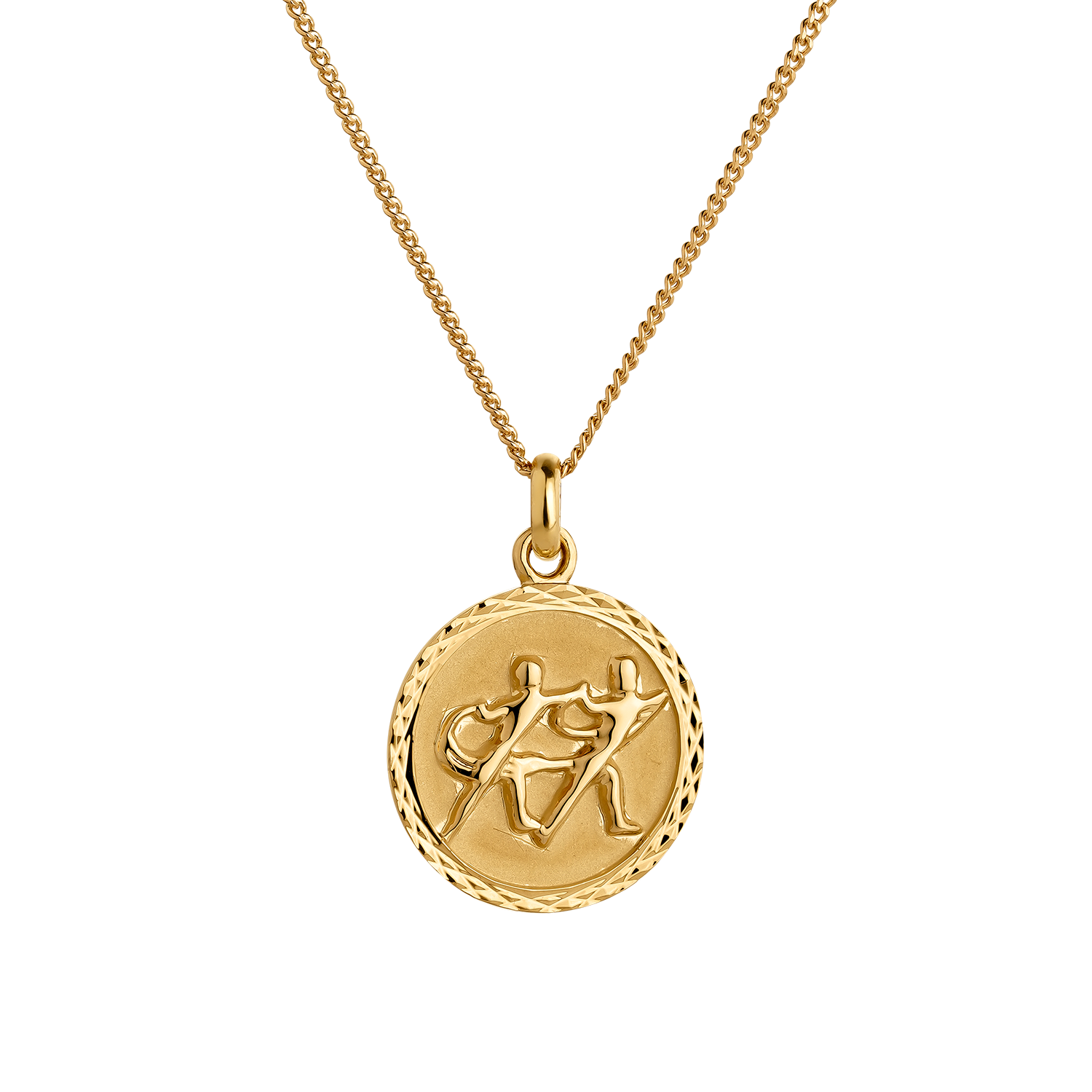 Médaille Zodiaque GÉMEAUX Plaqué Or