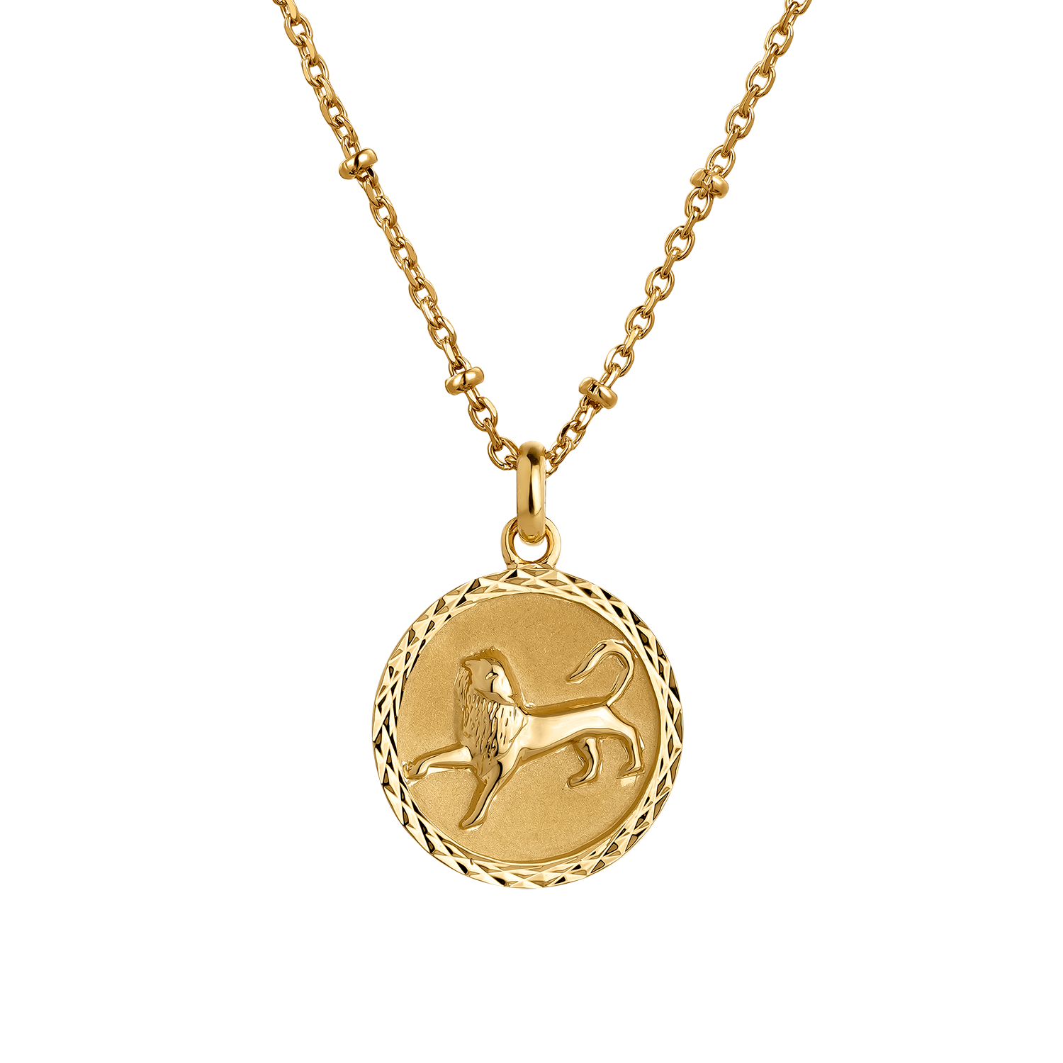 Médaille Zodiaque LION Plaqué Or