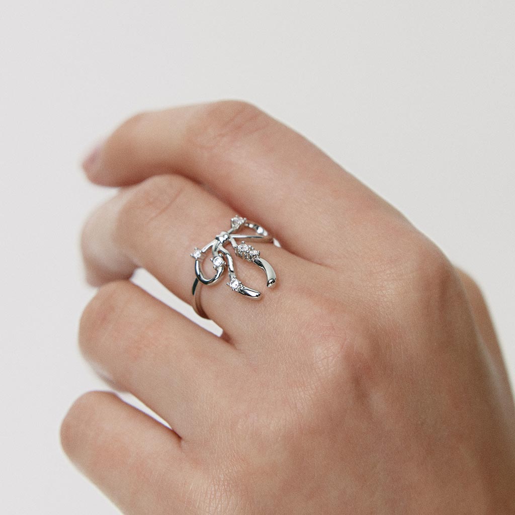 COQUETTE Silver Ring