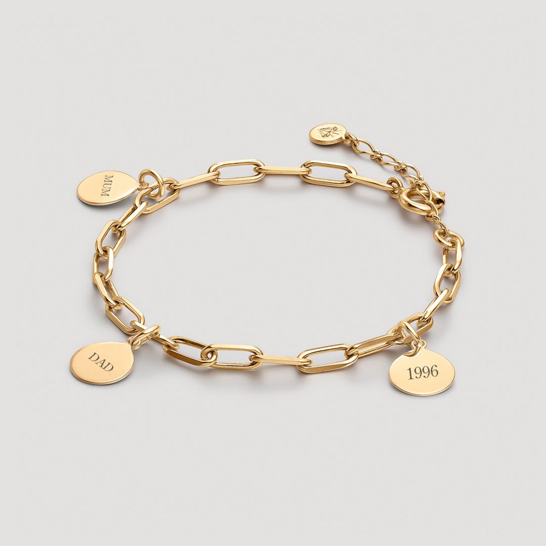 Pulsera EDITH con medallas 0,8 cm