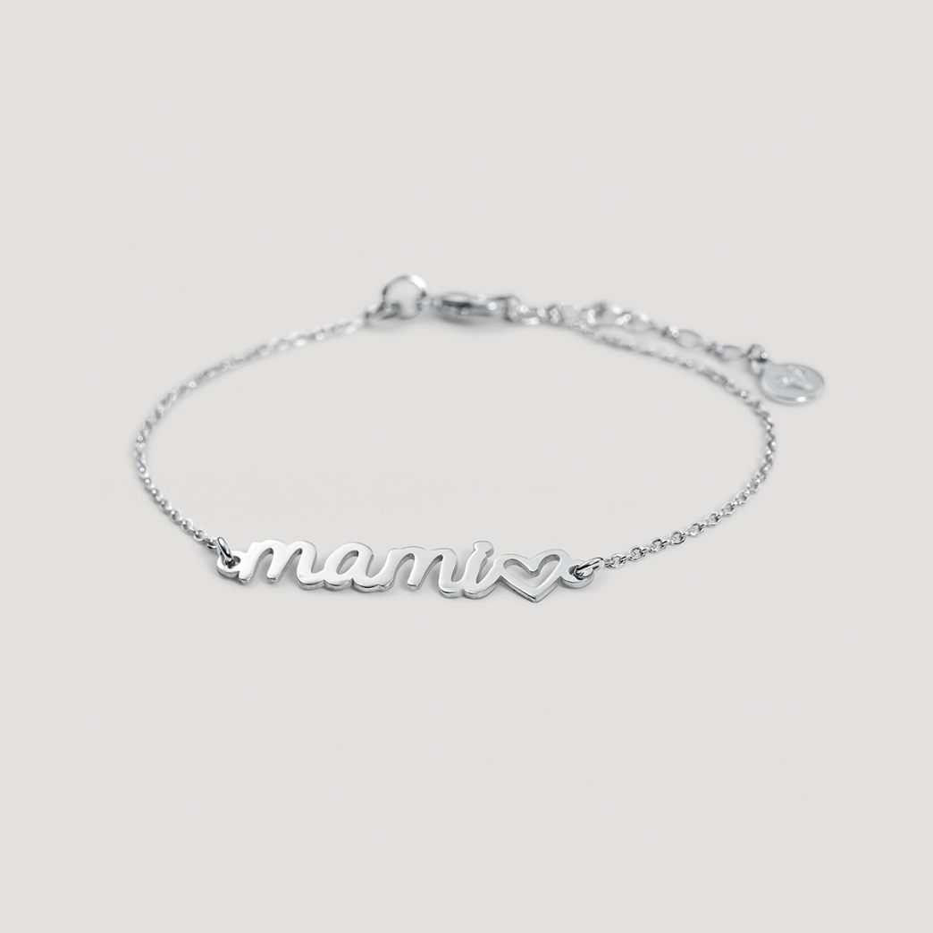 BRACELET CARRIE &quot;MAMI&quot; ARGENT