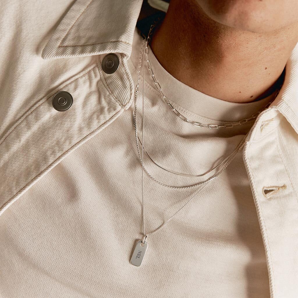 Collier en argent pour hommes AMY