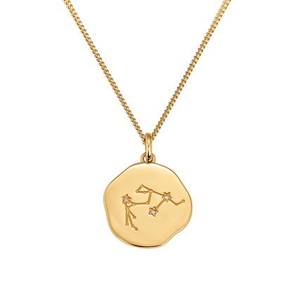 Medalla constelación ACUARIO baño de oro