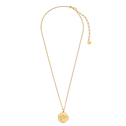 Gold plated AQUARIUS constellation medal
