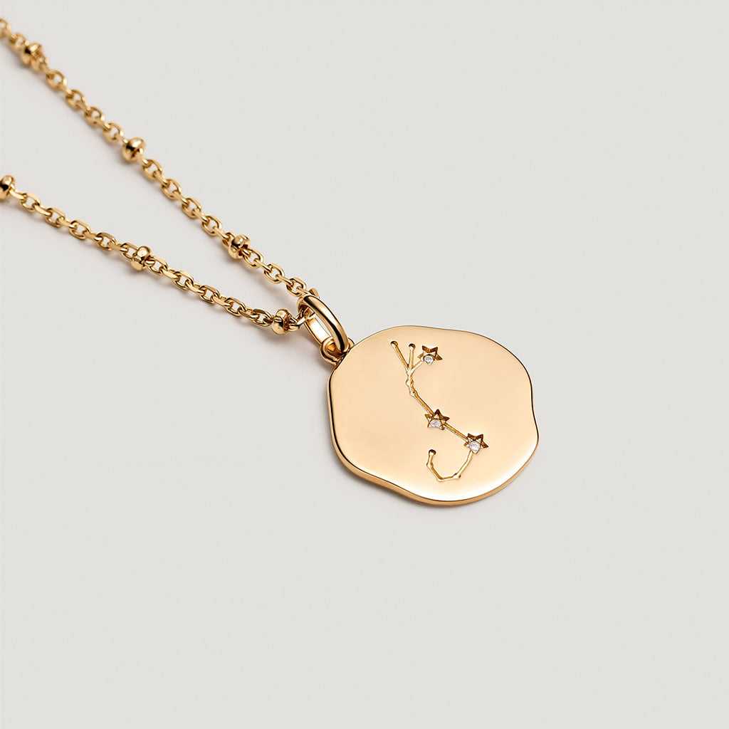 Gold plated SCORPIO constellation medal