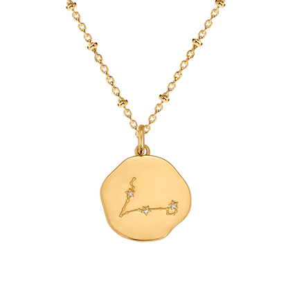Medalla constelación PISCIS baño de oro