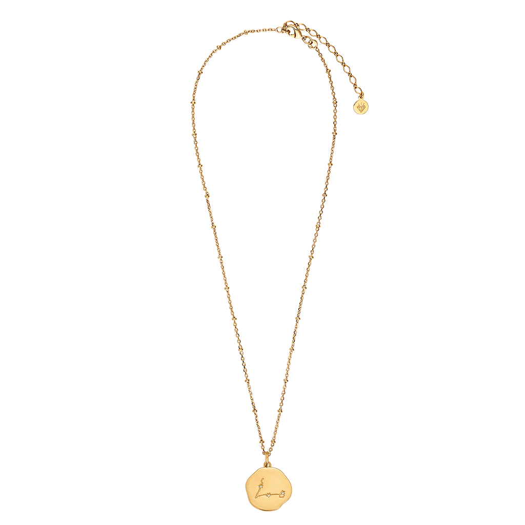 Gold plated PISCES constellation medal