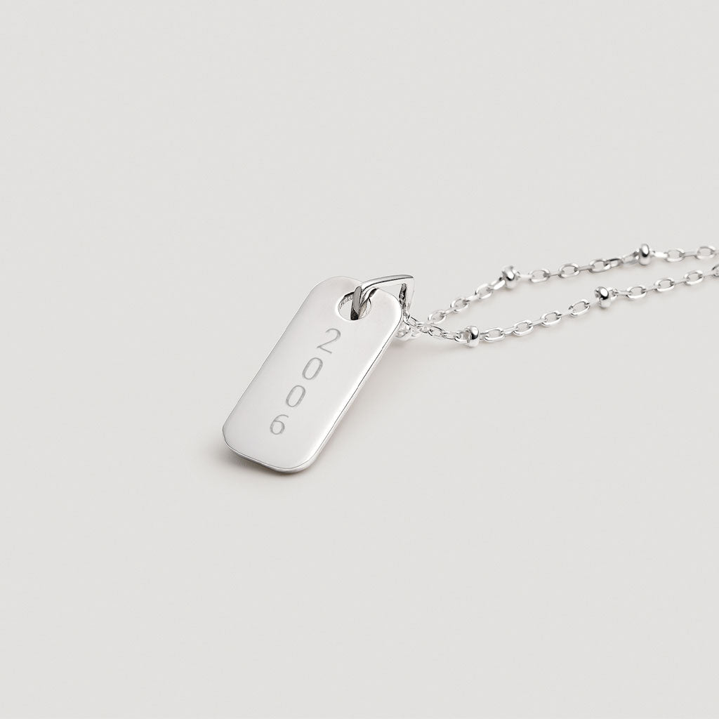 Collier ras du cou argenté pour enfants AMY