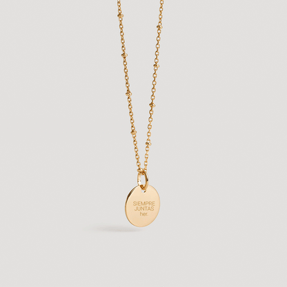 Collares personalizables oro MEDALLA 1,5 CM | Dime que me quieres