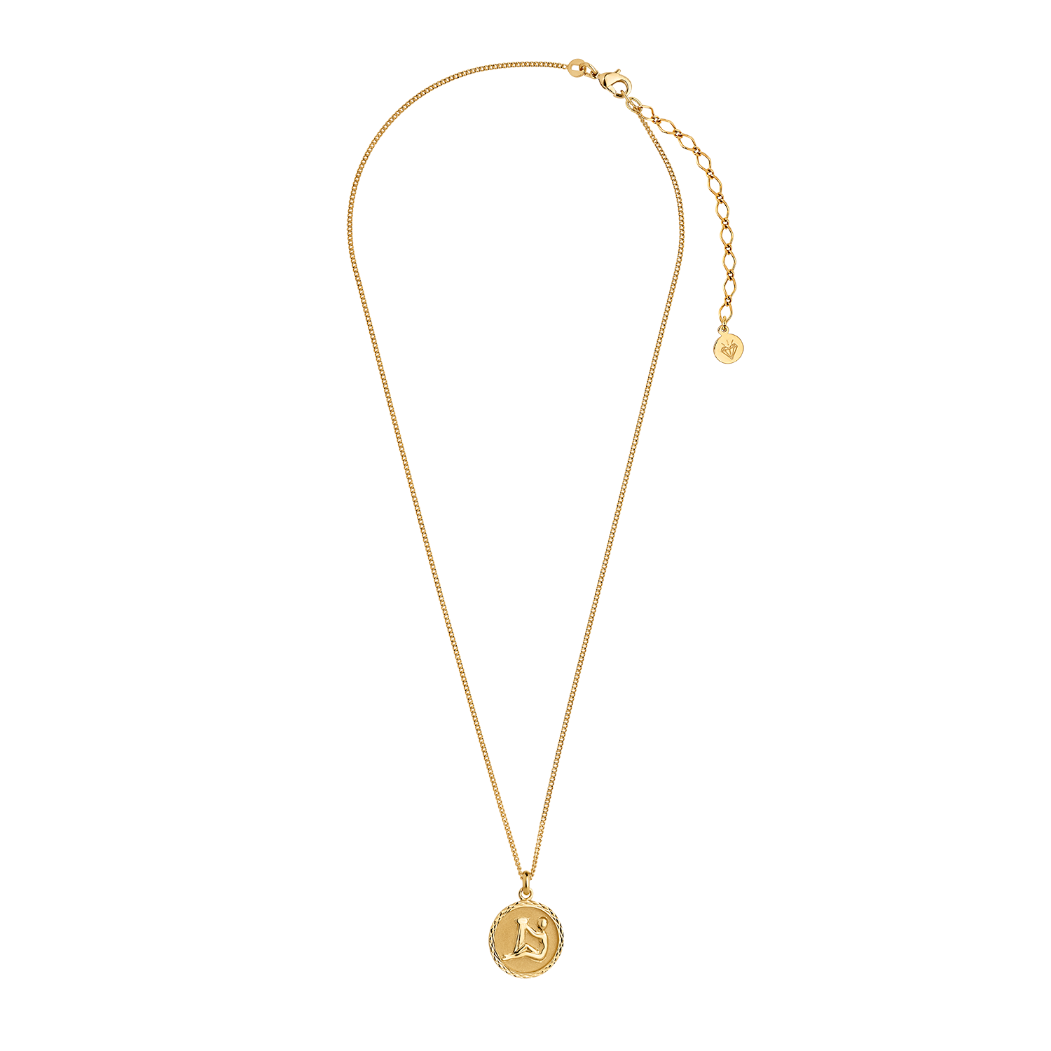 Medalha de zodíaco  AQUÁRIO banhado a ouro