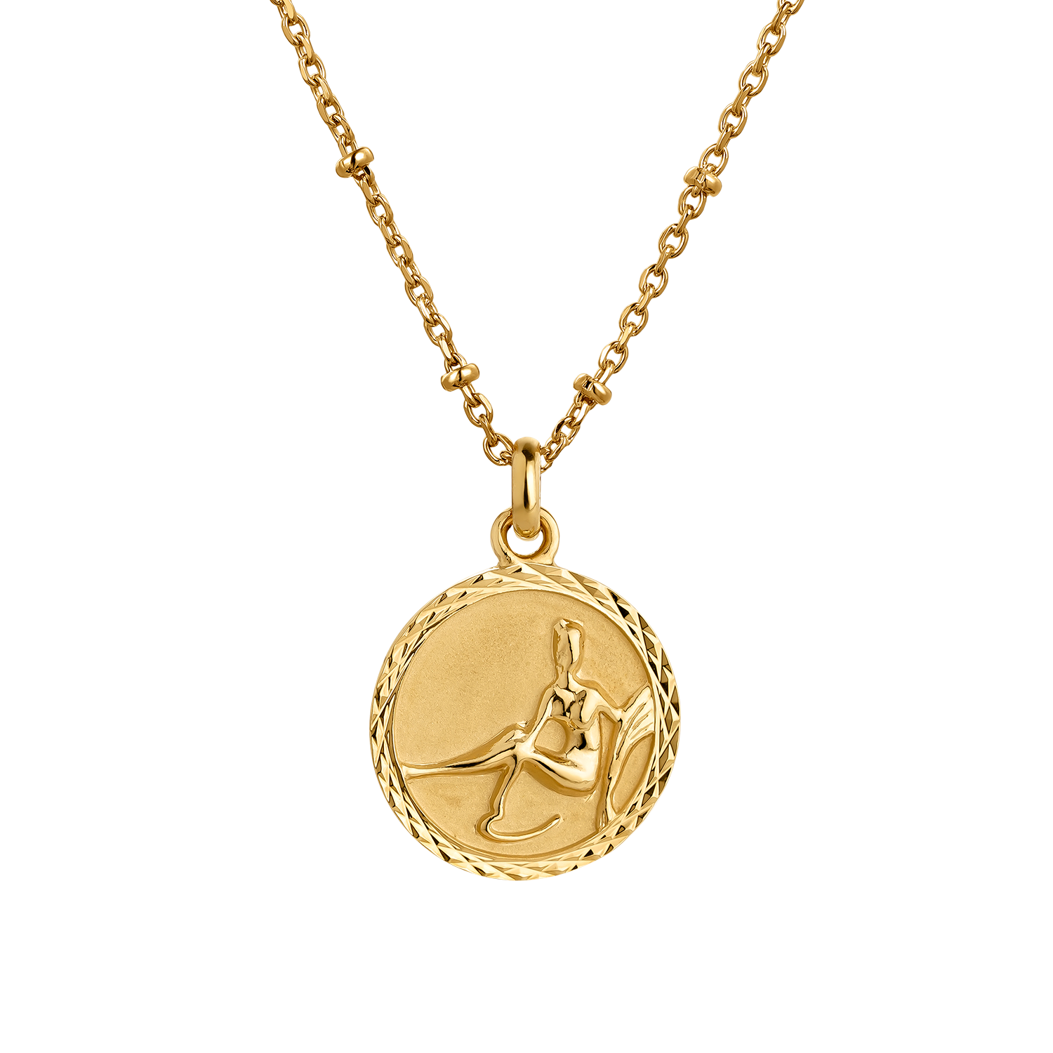 Médaille Zodiaque VIERGE Plaqué Or