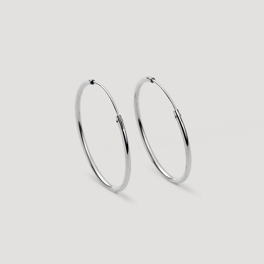 Pendientes BASIC RING 3cm Plata | Dime que me quieres