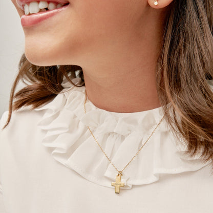 Cross Necklace gold plated – Dime Que Me Quieres