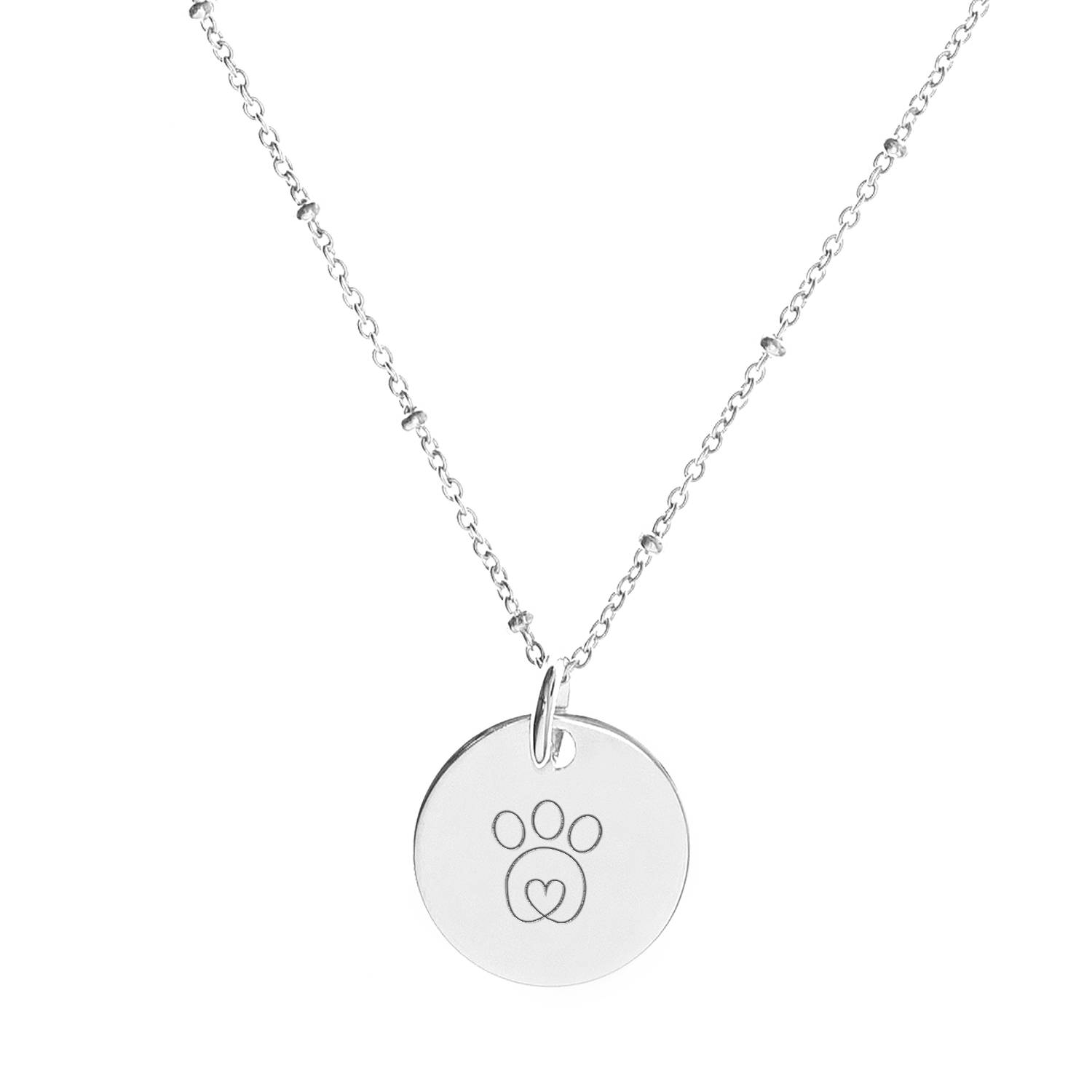 Collares personalizados plata MEDALLA 1,8 CM | Dime que me quieres