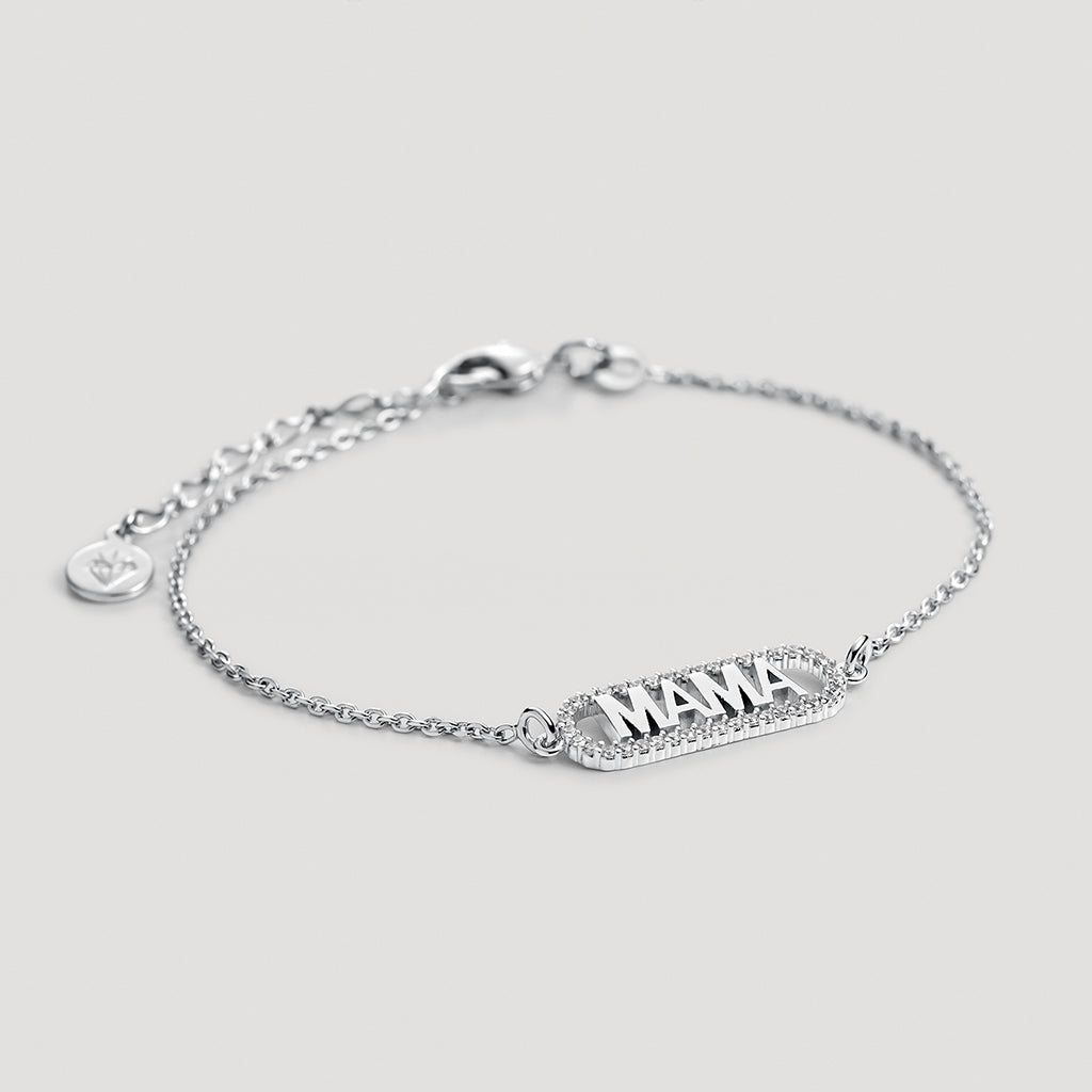 Pulsera plata MAMA | Dime que me quieres